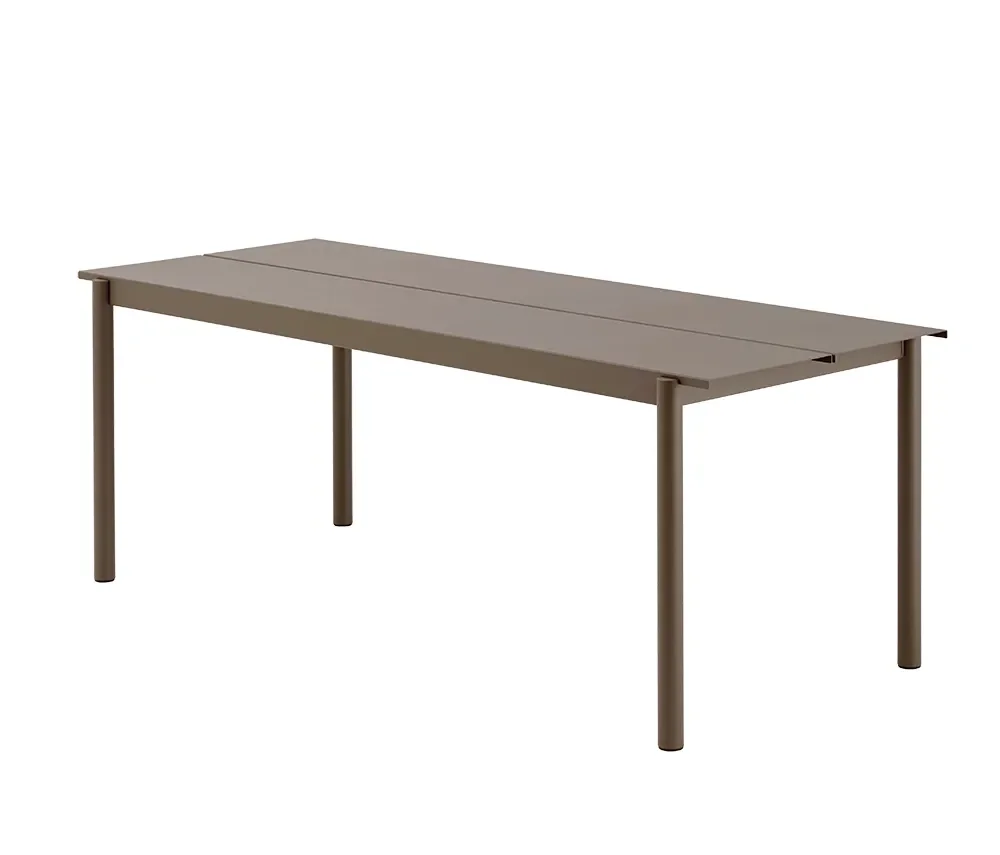Muuto, Linear Steel Spisebord 200X75 cm Taupe