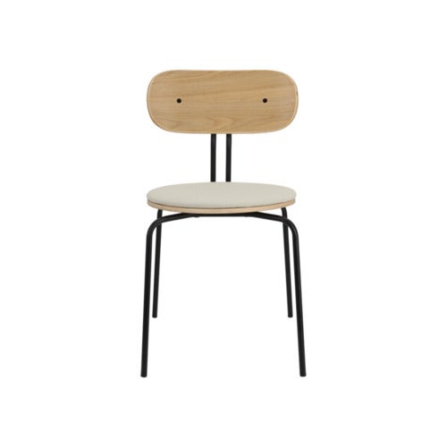 Curious Spisestol Eg/Sort Metal White Sands