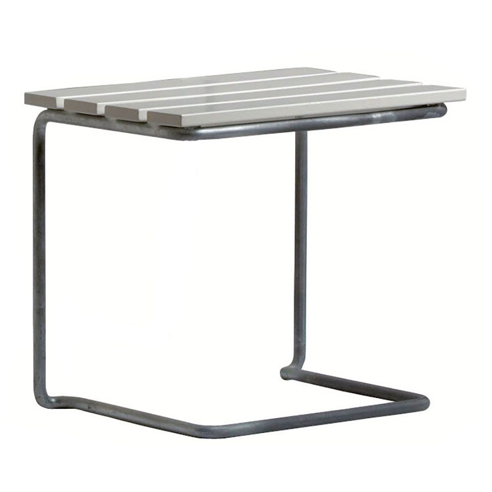 Bord 3A 3 Hvidlakeret Eg/Varmgalvaniseret Understel Grythyttan Stålmöbler