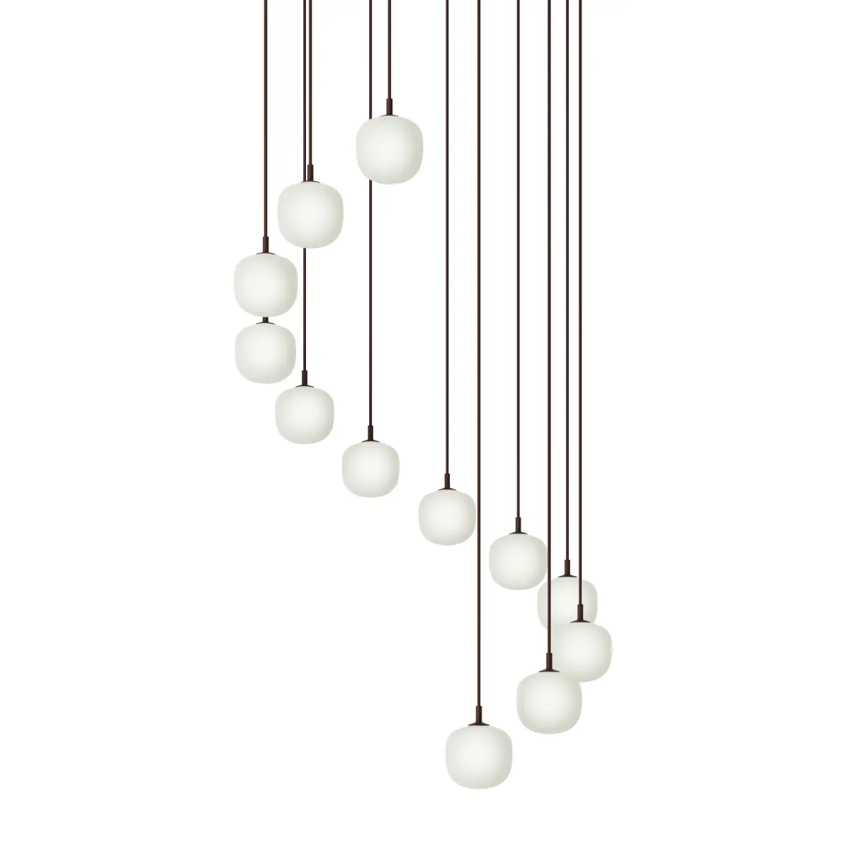Rime Pendant Cluster - Ø12 - 12 - White / Deep Red  