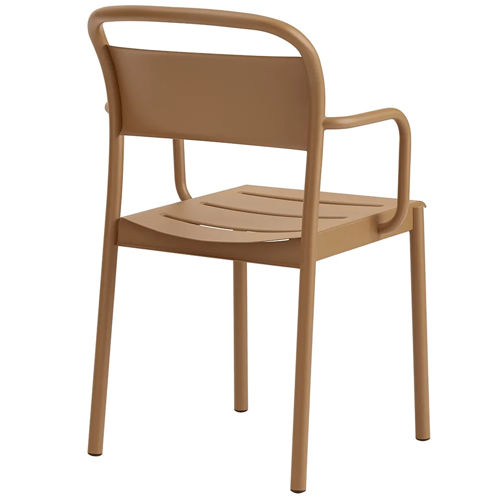 Linear Steel Stol med armlæn - Burnt Orange 