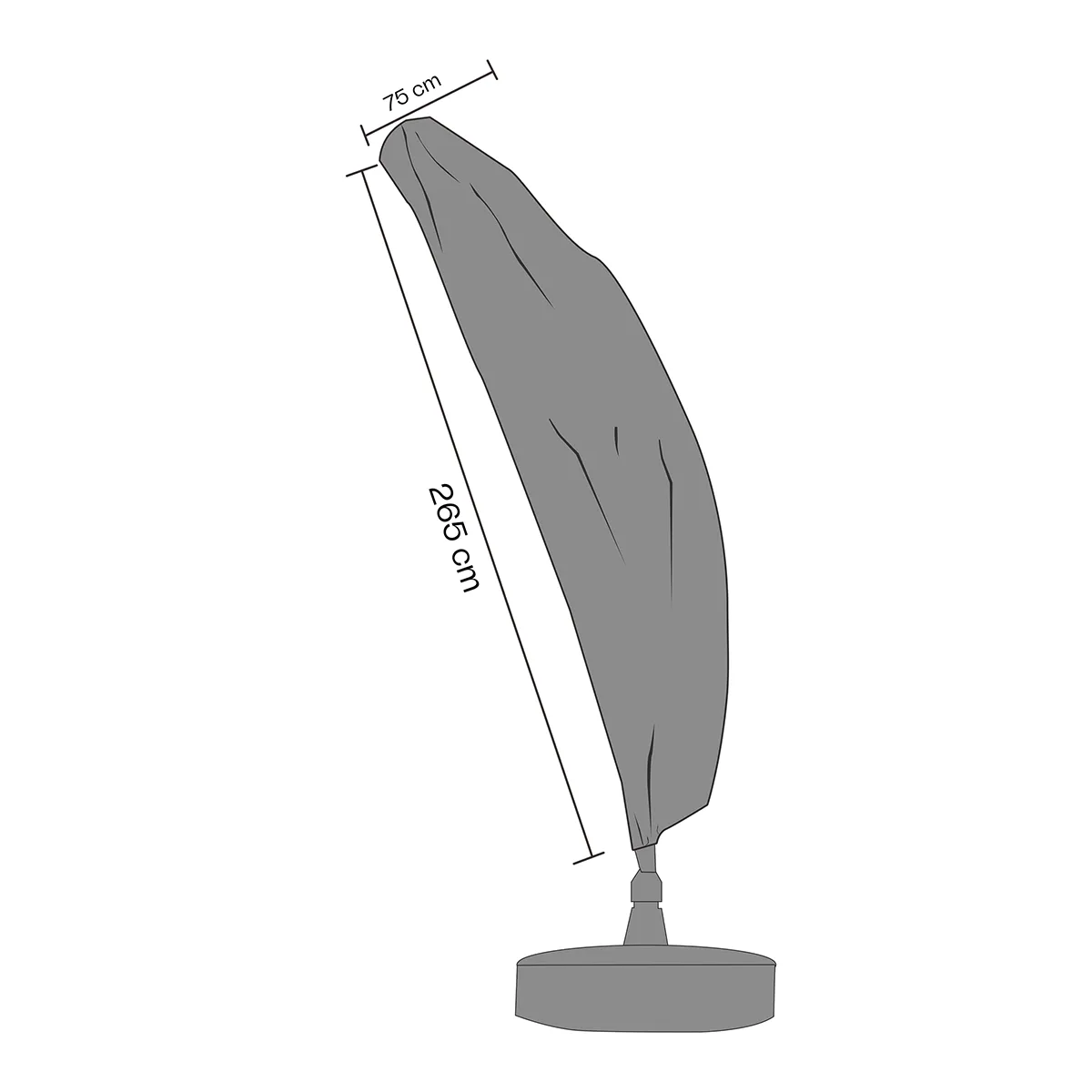 Betræk til parasol Easy Sun 265x75 cm waterproof