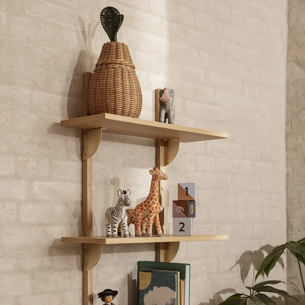 Pear flettet opbevaringskurv lille