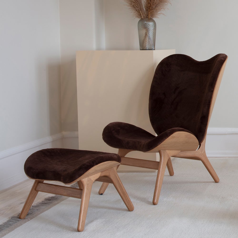 A Conversation Piece Ottoman Fodskammel Oak/Teddy Brown