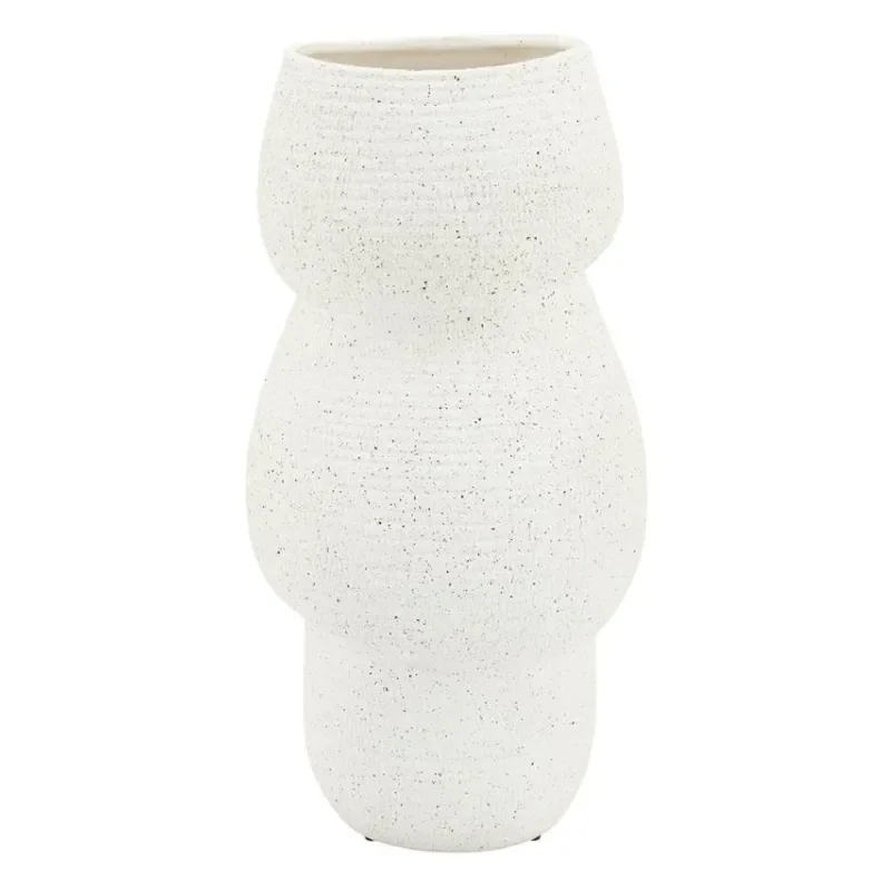 Grava large Vase 23,5x23,5x46 cm Lertøj Off white