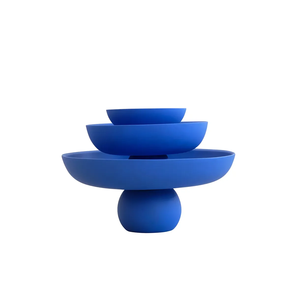 Håndmalet dekorationsskål Baburu Big Marrakech Blue Ø 43 cm