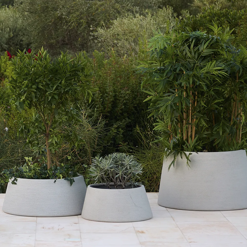 Soil potte trapez middel Concrete structure, fiberglas