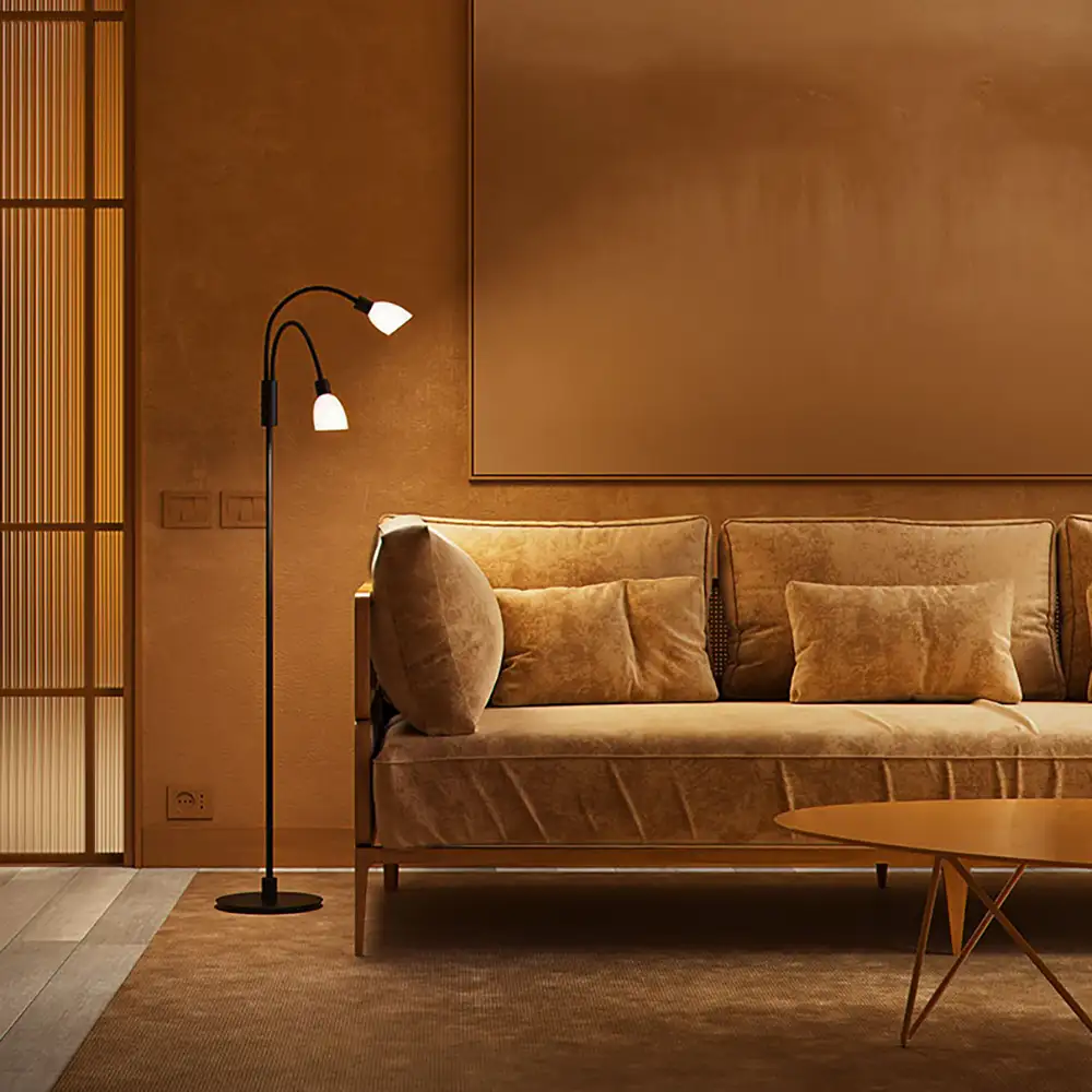 Cut gulvlampe duo sort G9