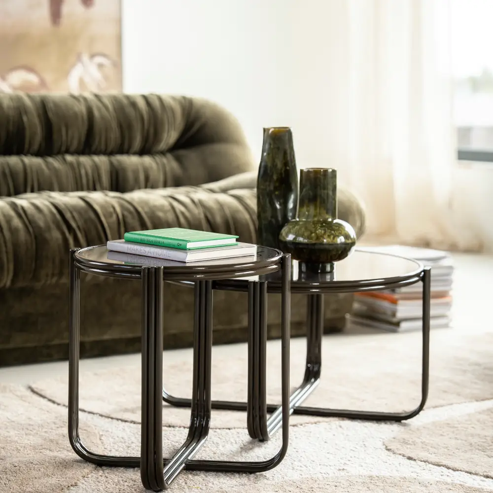 Groovy sofabord - brunt 63x63x35 cm