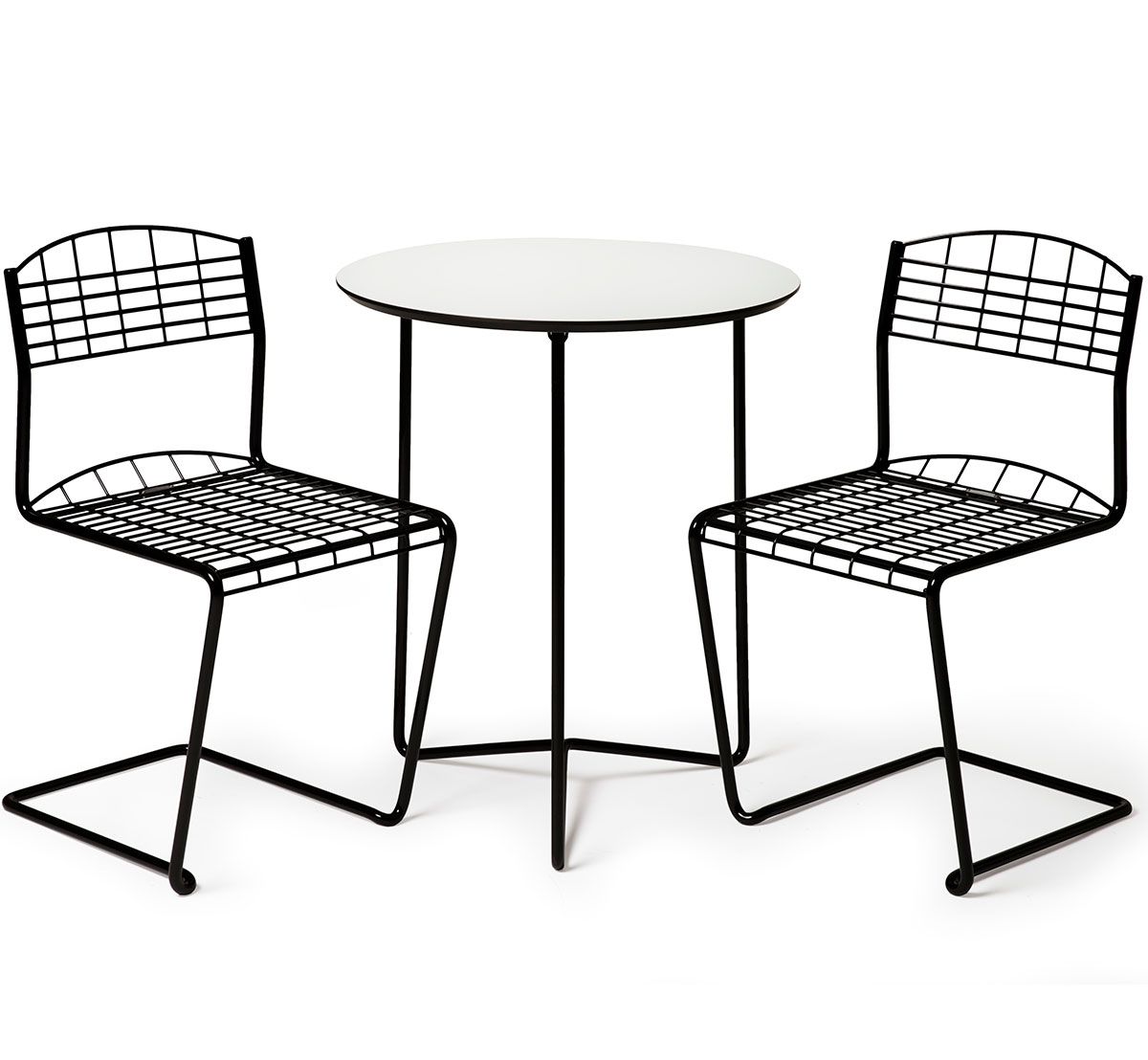 High Tech Cafésæt Sort Grythyttan Stålmöbler