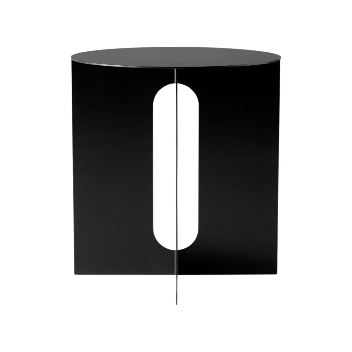 Androgyne sidebord/fod Sort stål - Ø40 cm