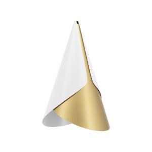 Cornet  Lampeskærm White/Brass