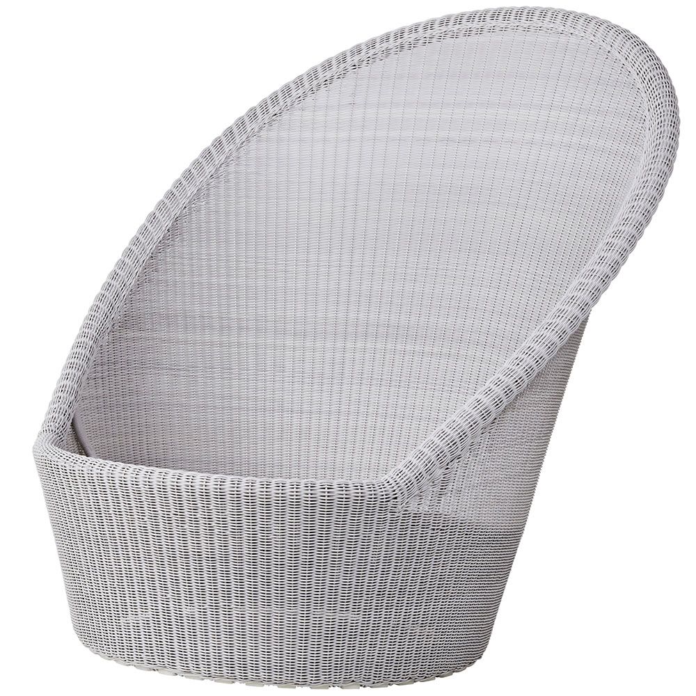 Kingston Solstol med hjul fra Cane-line Hvid-grå / Ingen hynde - Jacobsen Plus