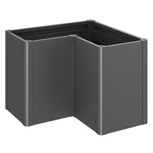 Belvedere plantebed, maxi størrelse, l100, metallisk mørkegrå