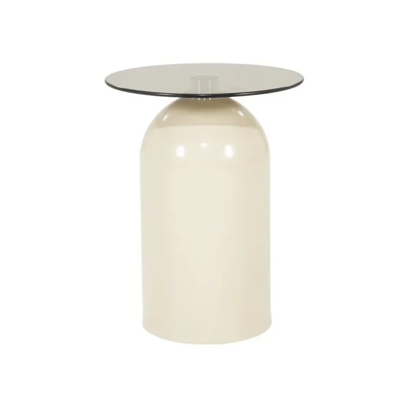 Irona sidebord 39,5x39,5x52 cm glas beige
