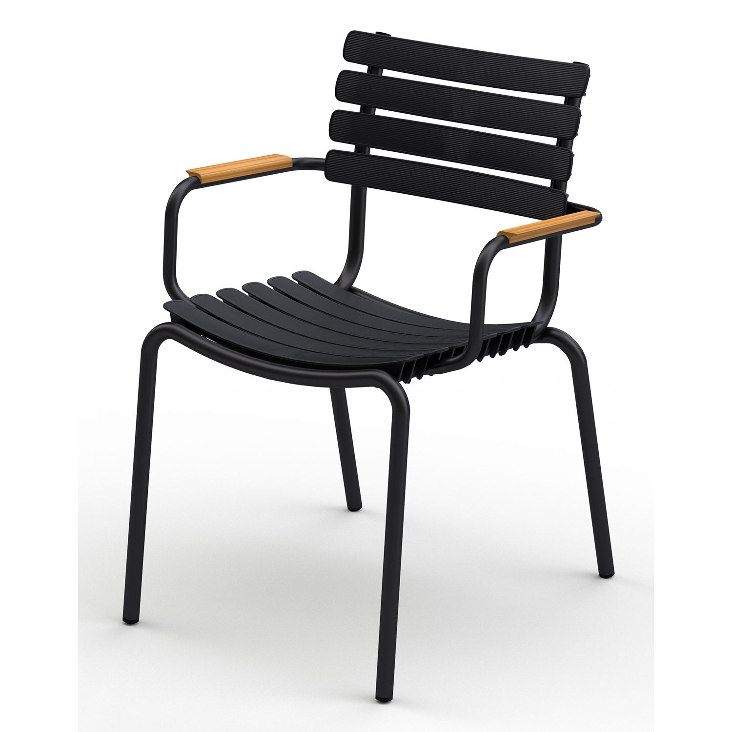 Houe, ReCLIPS spisestol Sort/Sort Aluminium Bambus