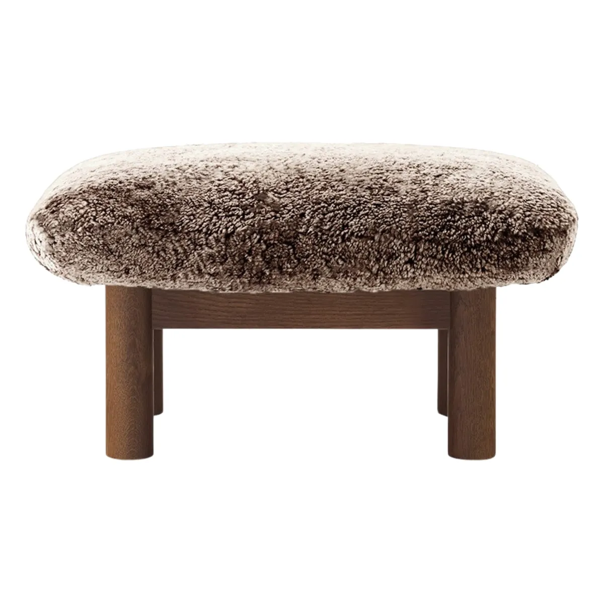 Brasilia skammel mørkbejdset eg, Sheepskin Nevotex Sahara