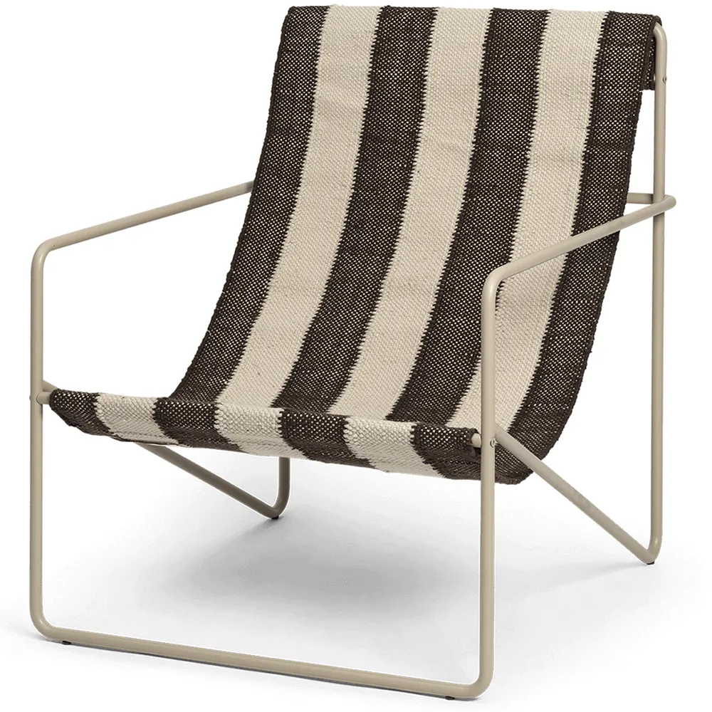 Ferm Living, Desert Lounge Lænestol Cashmere/Off-white/Chocolate