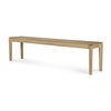 Bok Bænk Lakeret teak 35x186 cm