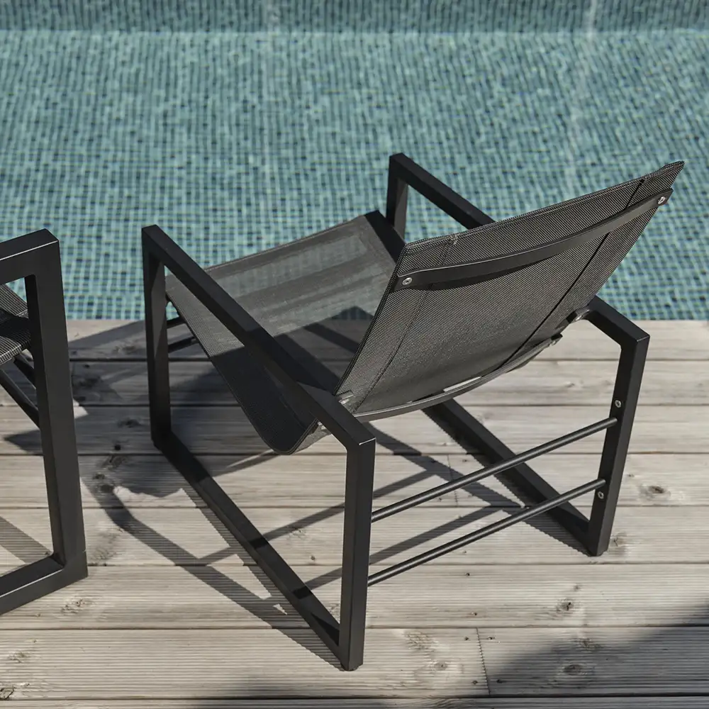 Vevi Loungelænestol Sort/Sort Brafab