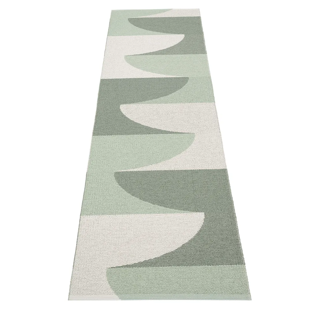 Hill tæppe Army/Misty Mint/Fossil Grey 70 x 270cm