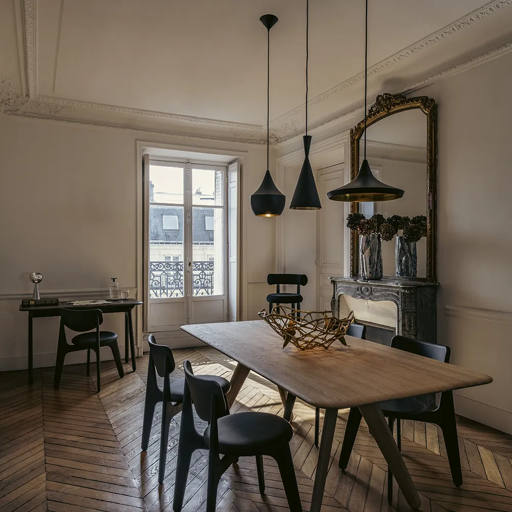 Beat Pendant Fat Black LED