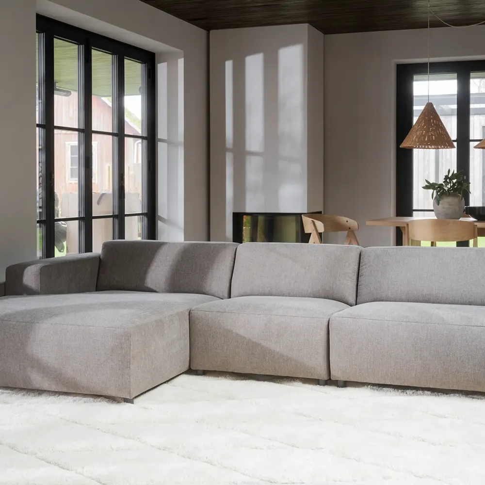 Willard sofa 4-personers sofa chaiselong venstre stof Brenda beige