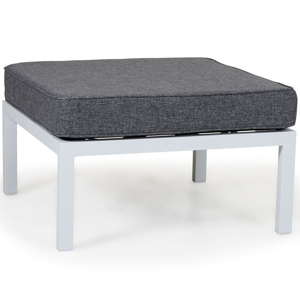 Weldon Fodskammel Hvid/Grå Brafab