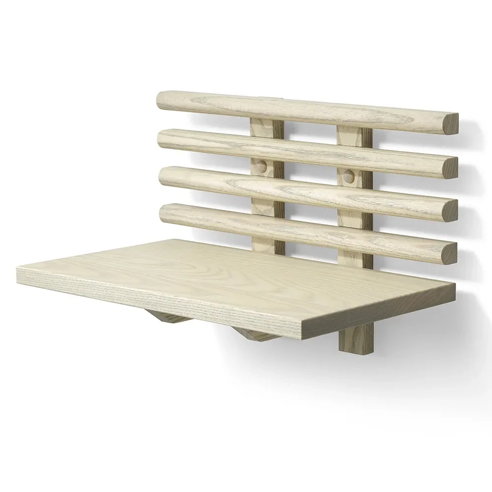 Zana sengebord grå olieret ask