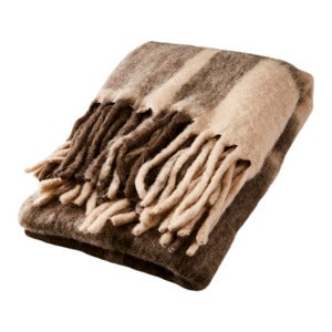 FRASSE plaid brun/beige/grå