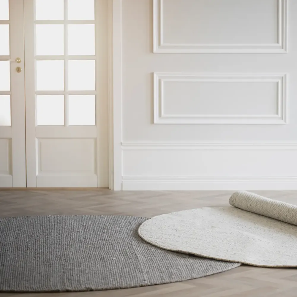 Auckland tæppe Ø250 cm natur