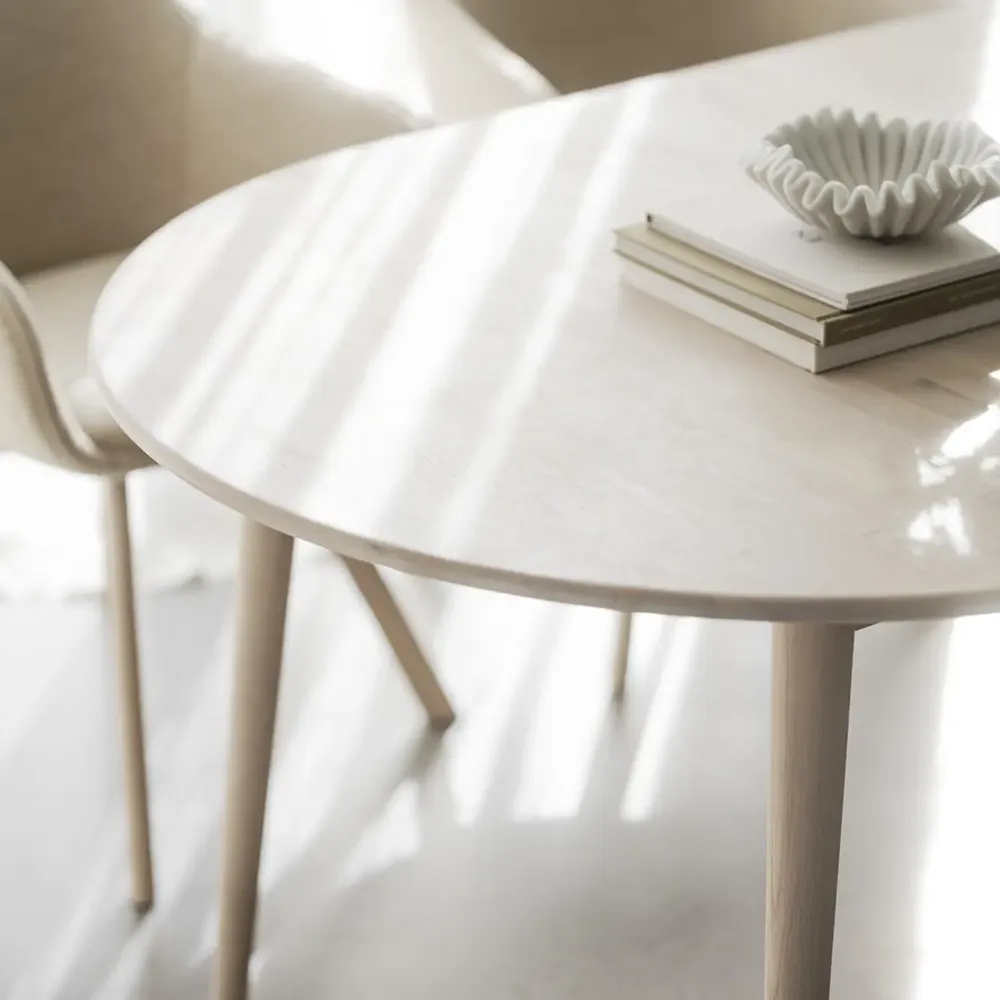 Tyler oval spisebord 170-210x705 cm hvidt pigmenteret eg