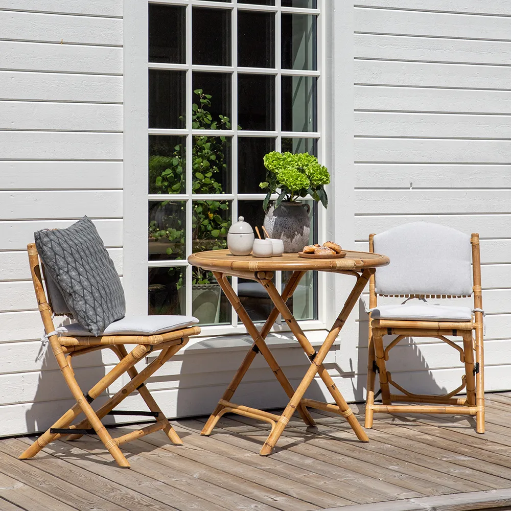 Cane Cafébord Ø90 cm Bambus 