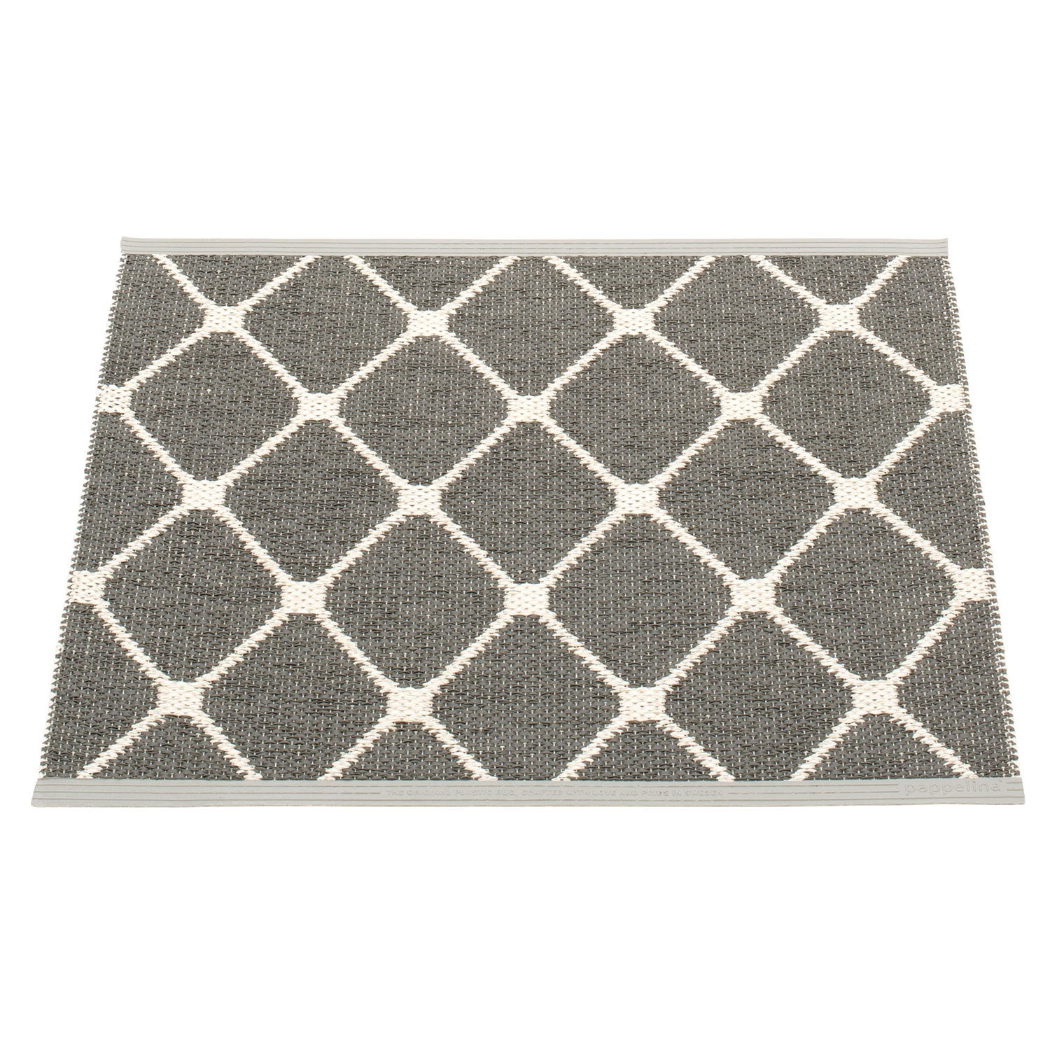 Re tæppe 70x60 cm charcoal / vanilla 