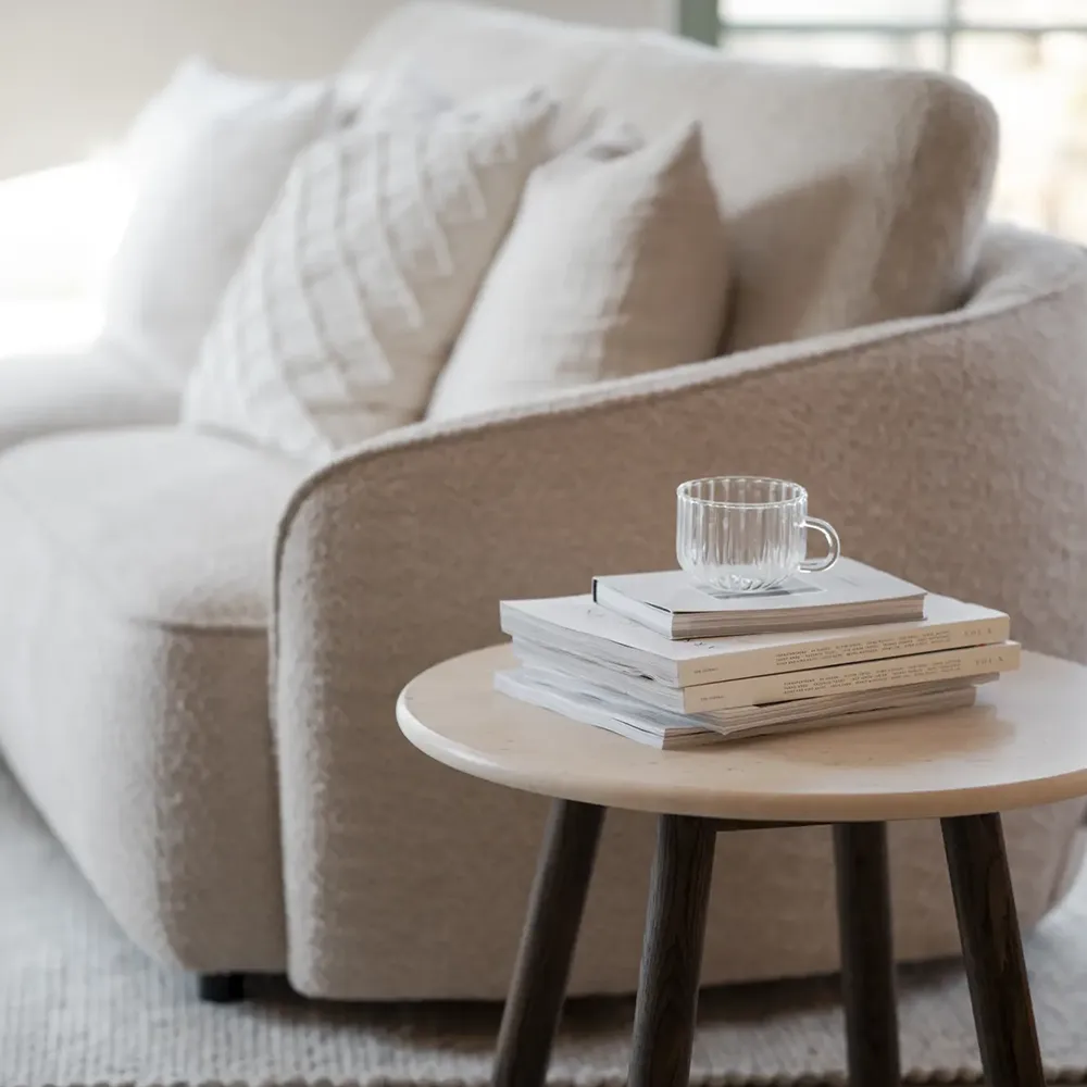 Norris sofa 3-personers stof Anna lys beige