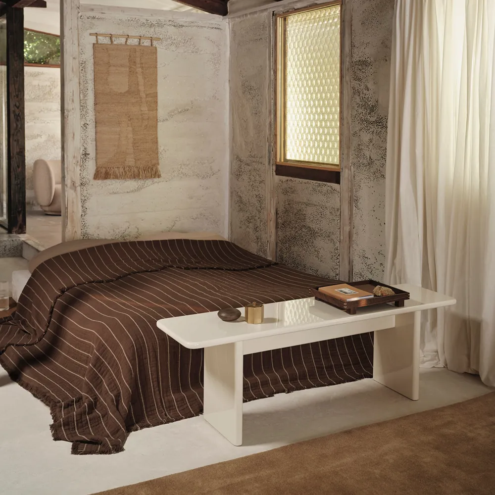 Aires Sengetæppe 160x240 cm Stone