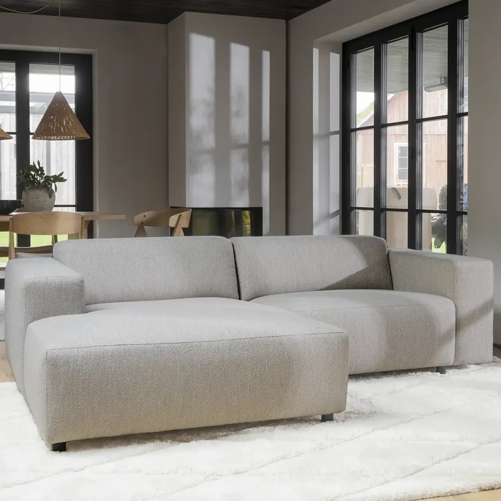 Willard sofa 3-personers sofa chaiselong venstre stof Alice lys beige