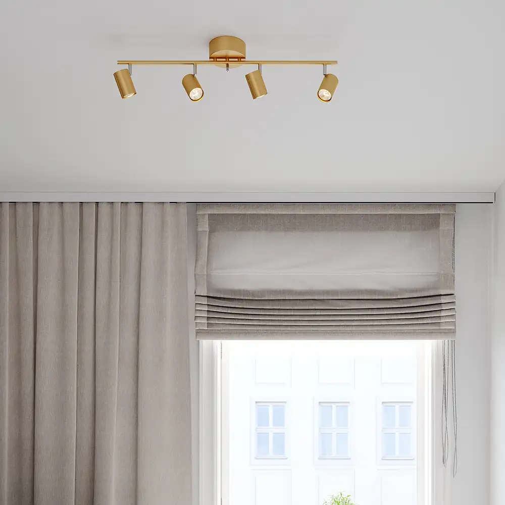 Correct loftskinne 4-spot Guld