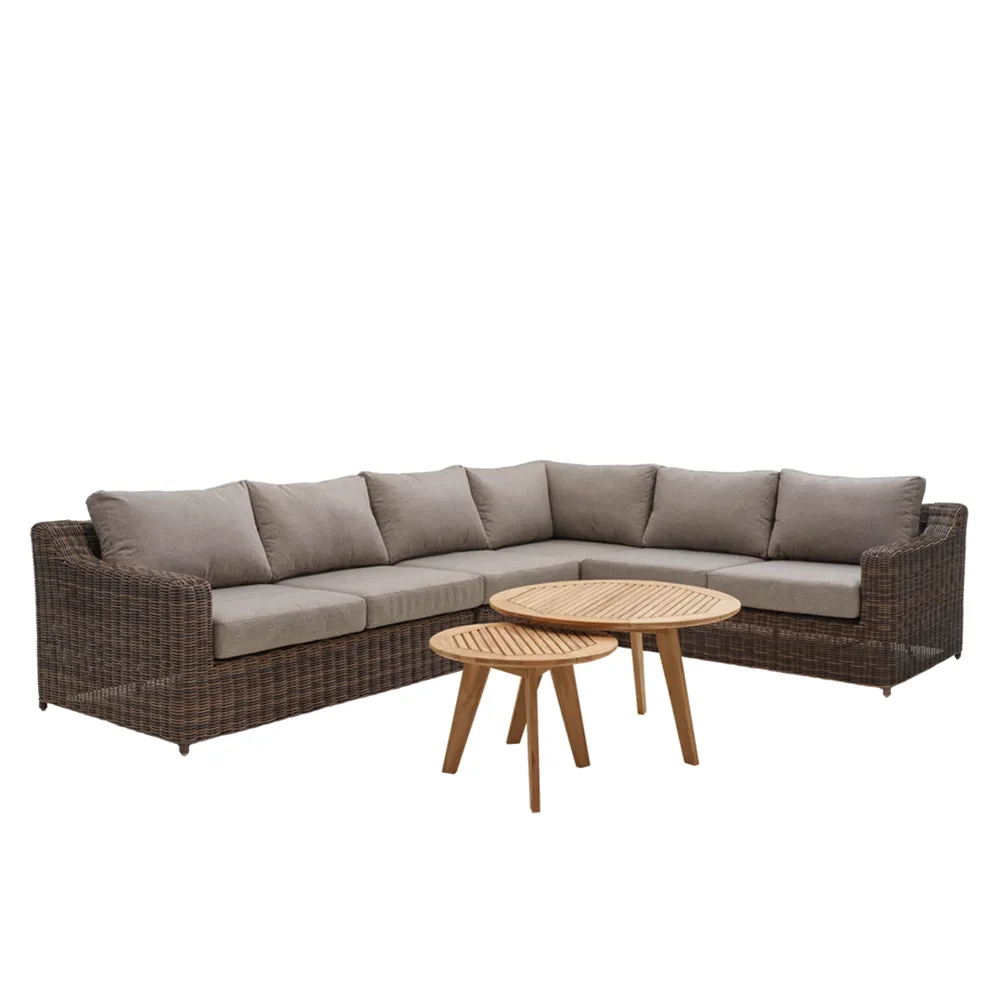 Glendon hjørnestykke  Dark brown / Soft moose