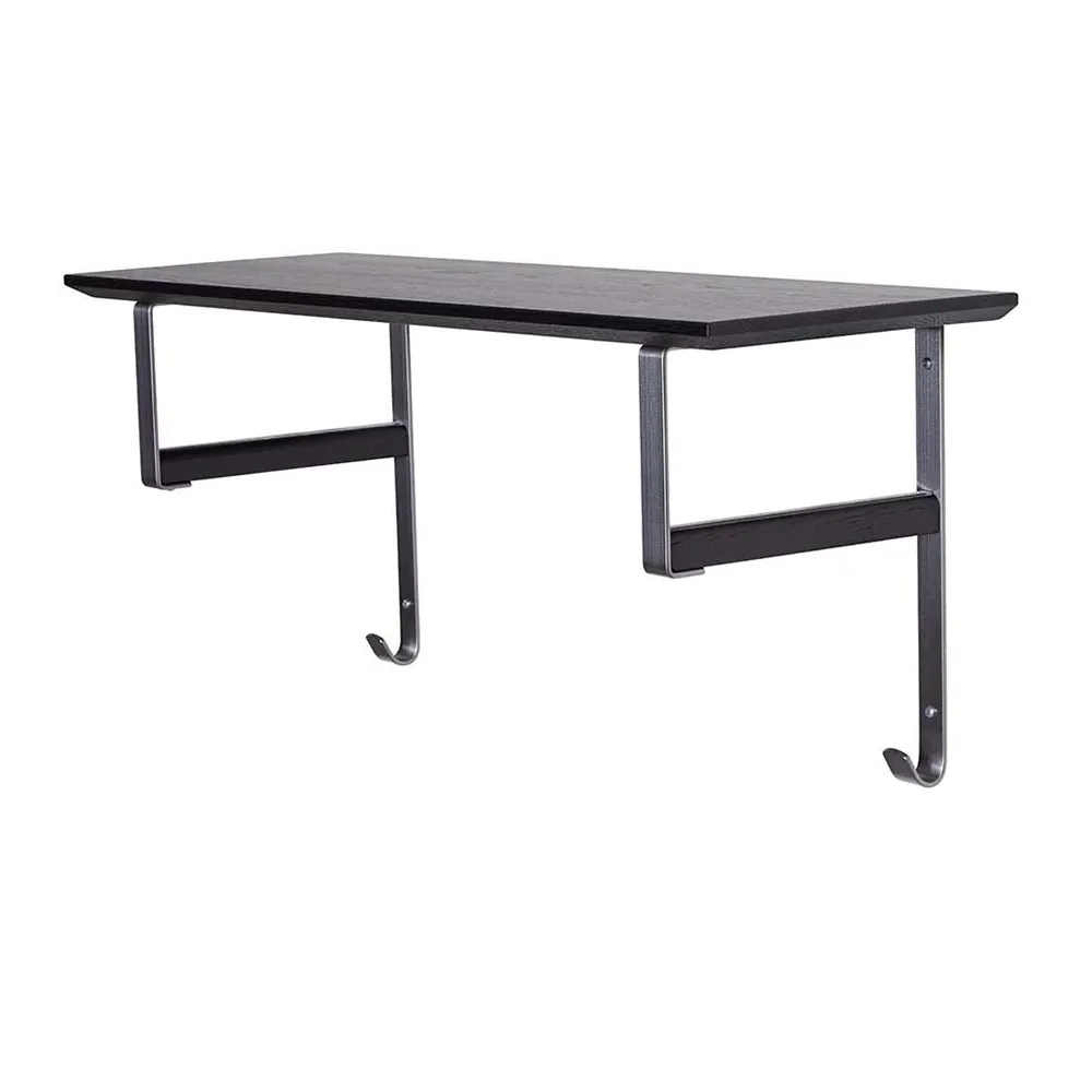 Niva hattehylde 77 cm Sortbejdset eg