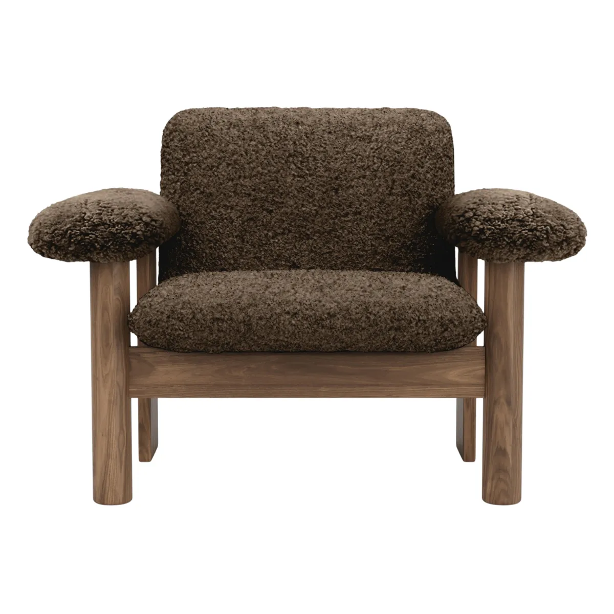 Brasilia loungestol valnød massiv Sheepskin Nevotex Root