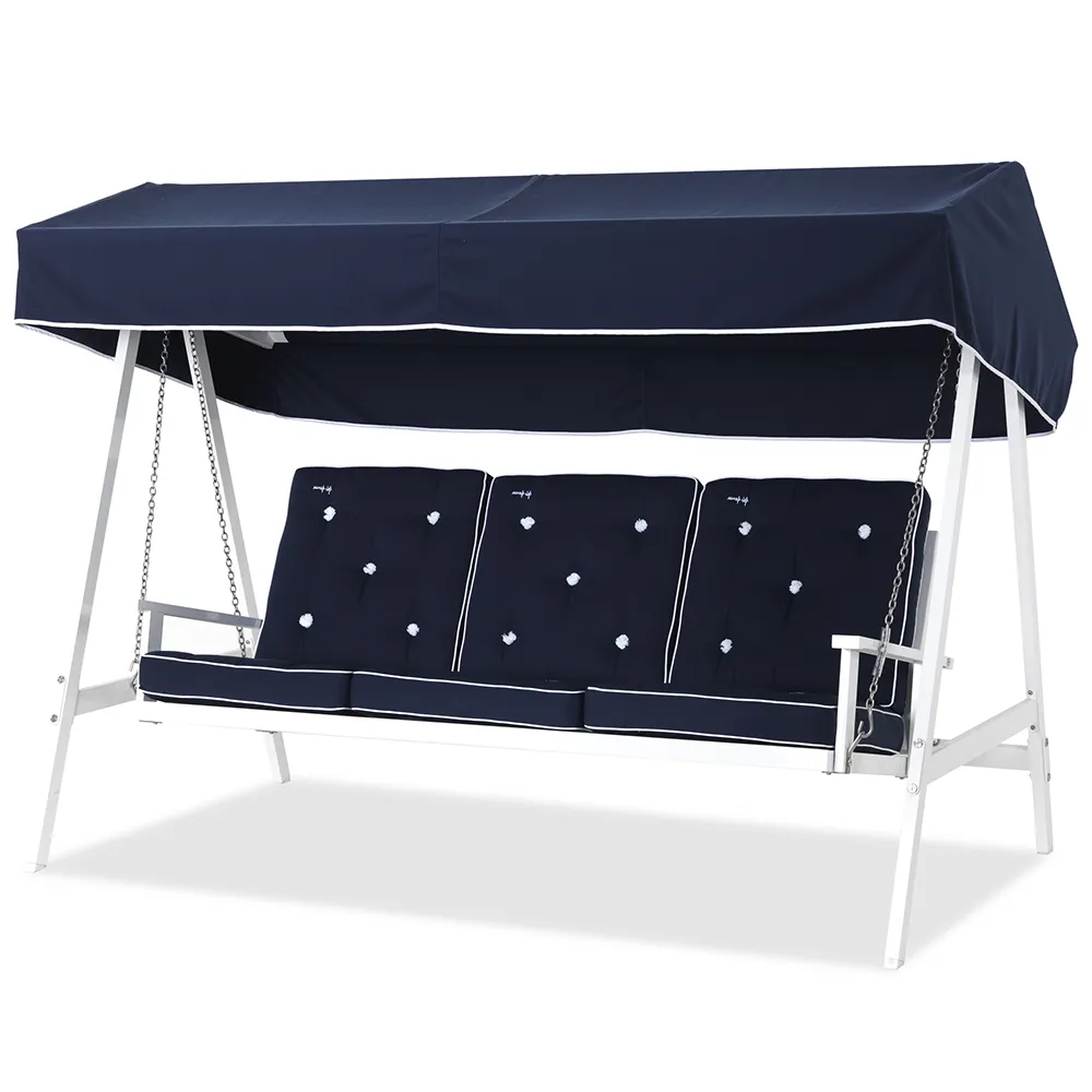 Hængesofa aluminium hvid 