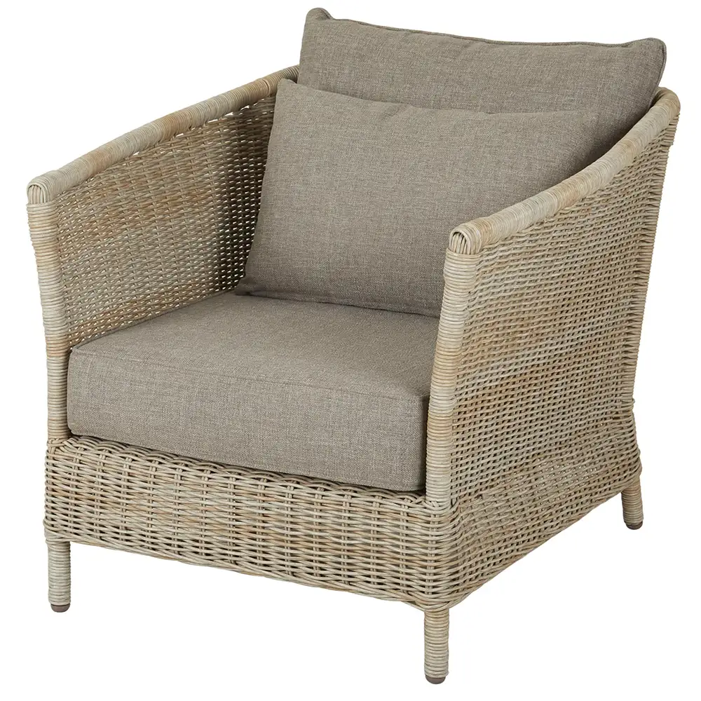 Aster Lænestol Beige Polyrattan Inkl. Hynder Brafab