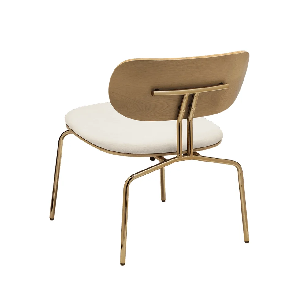 Curious Lounge Chair Eg/Messing  Teddy White
