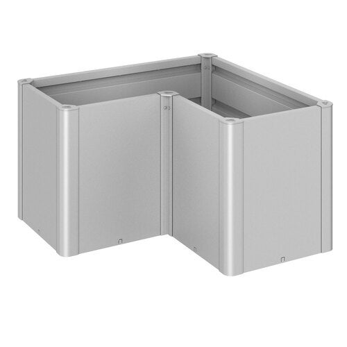 Belvedere plantebed midi størrelse l100 metallisk sølv