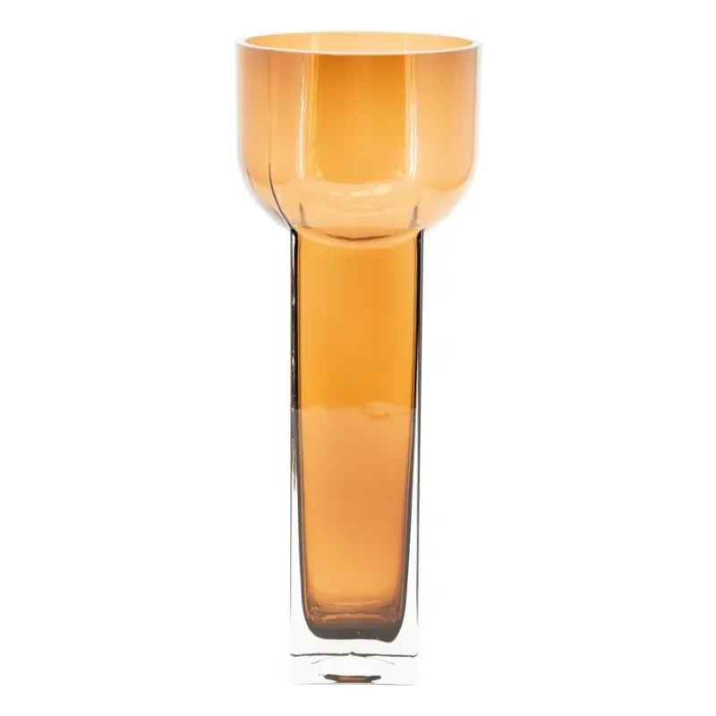 Vea 3 vase 13x13x35 cm glas brun