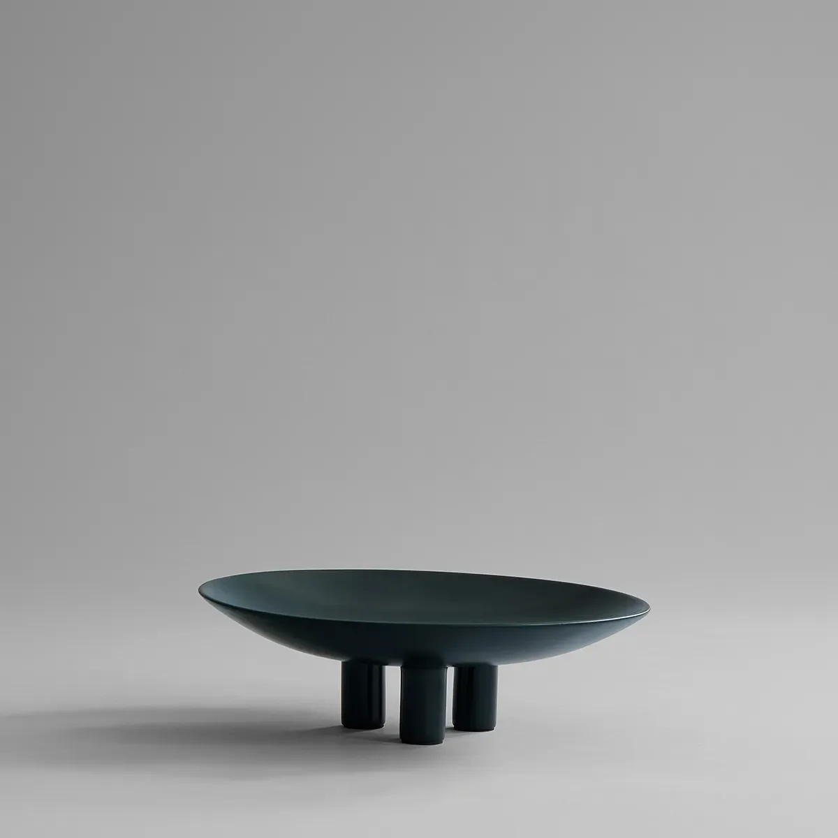 Håndmalet dekorationsfad Duck Big Dark Green Ø 45 cm