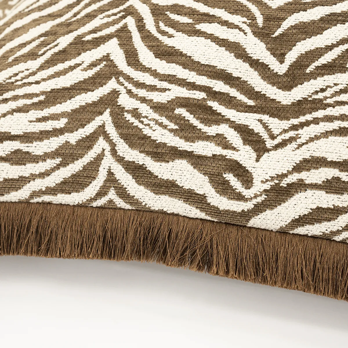 Pyntepude med frynser Tigra Brown 40x60 cm