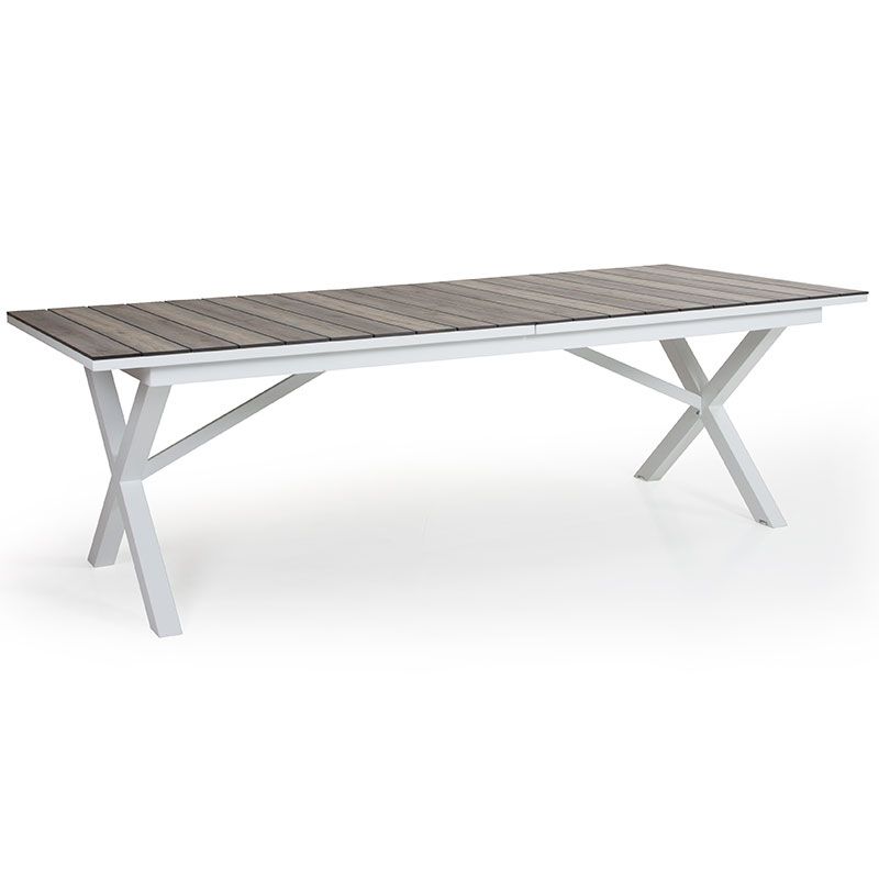 Brafab Hillmond udtrækkeligt bord 100×238-297 cm hvid/natur