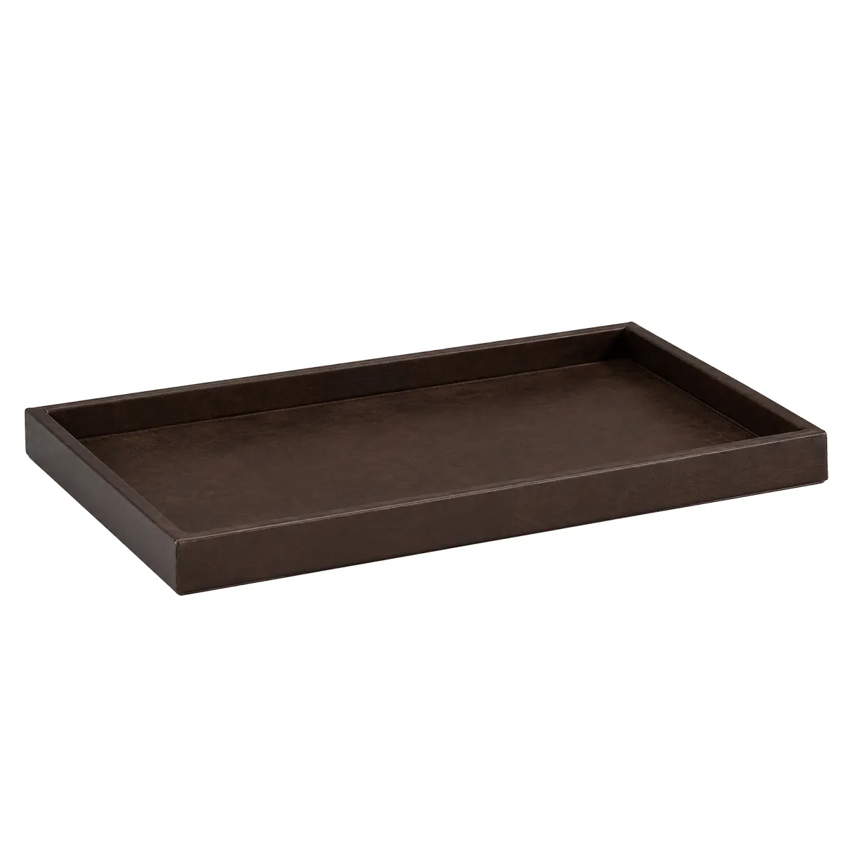 Dekorationsbakke i læder Montero S Deep brown